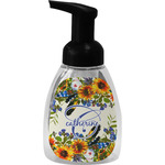Sunflowers Foam Soap Bottle - Black (Personalized)