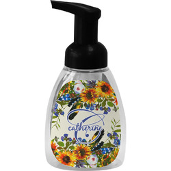 Sunflowers Foam Soap Bottle - Black (Personalized)
