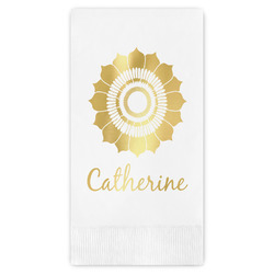 Sunflowers Guest Napkins - Foil Stamped (Personalized)