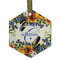 Sunflowers Flat Glass Ornament - Hexagon w/ Name and Initial
