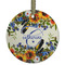 Sunflowers Frosted Glass Ornament - Round