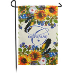 Sunflowers Small Garden Flag - Double Sided w/ Name and Initial