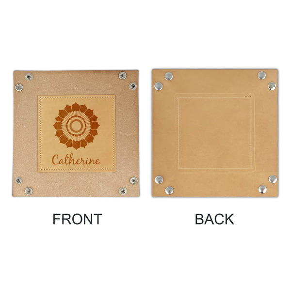 Sunflowers Genuine Leather Valet Trays - APPROVAL