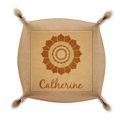 Sunflowers Genuine Leather Valet Tray (Personalized)