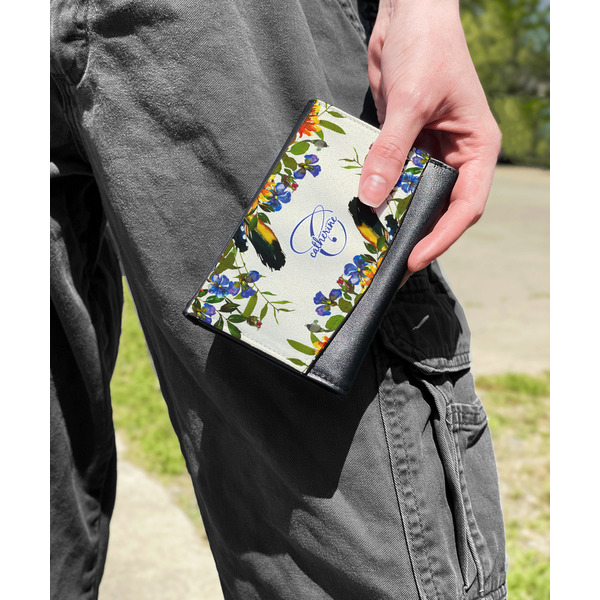 Sunflowers Genuine Leather Womens Wallet - In Context
