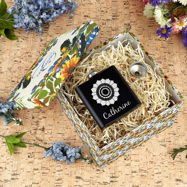 Sunflowers Gift Boxes with Lid - Canvas Wrapped - Large - In Context