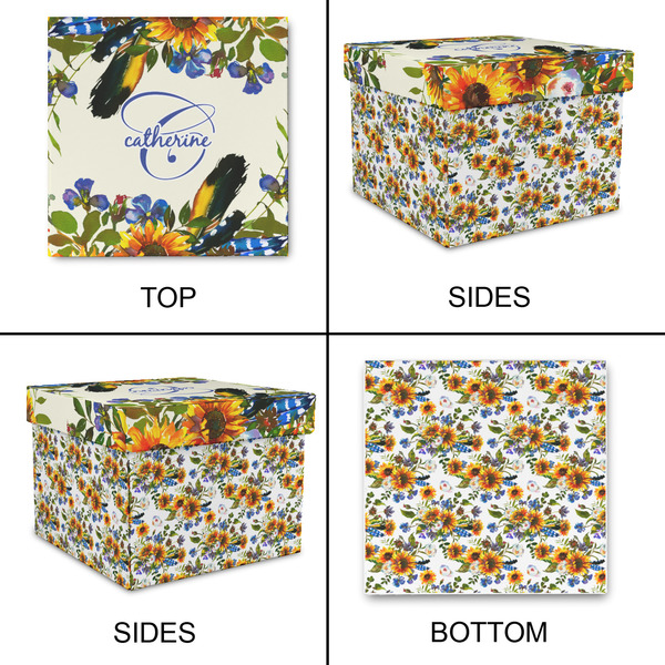 Sunflowers Gift Boxes with Lid - Canvas Wrapped - Medium - Approval