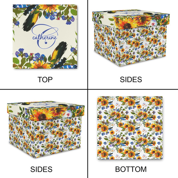 Sunflowers Gift Boxes with Lid - Canvas Wrapped - Small - Approval