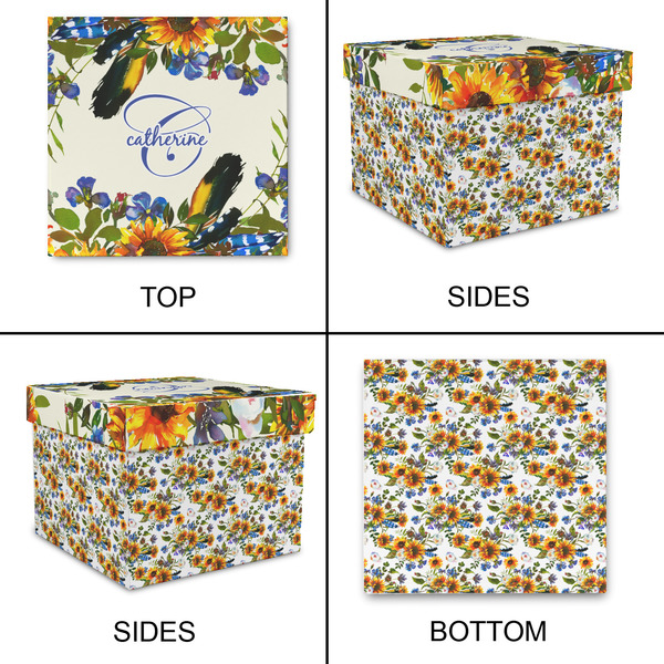 Sunflowers Gift Boxes with Lid - Canvas Wrapped - X-Large - Approval