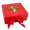 Sunflowers Gift Boxes with Magnetic Lid - Red - Front