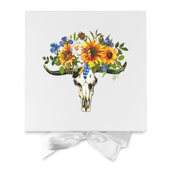 Sunflowers Gift Boxes with Magnetic Lid - White - Approval