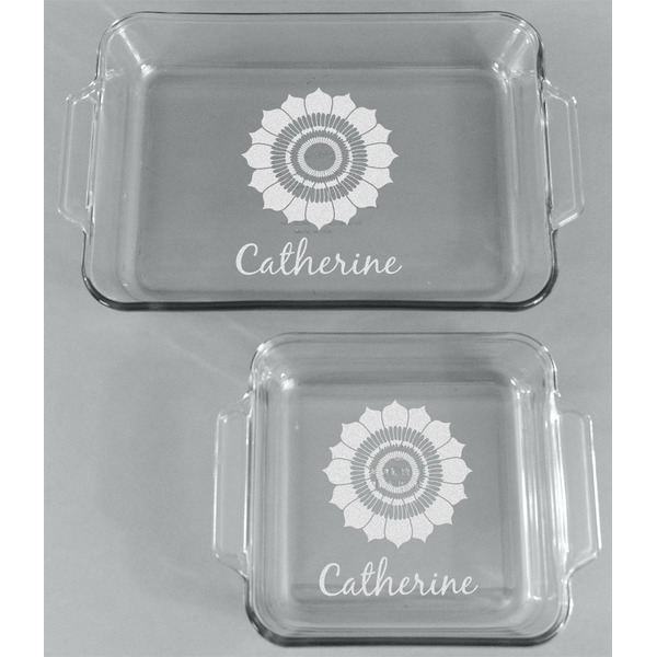 Sunflowers Glass Baking Dish Set - FRONT