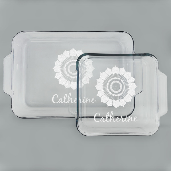 Sunflowers Glass Baking Dish Set - MAIN (set)