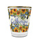 Sunflowers Glass Shot Glass - With gold rim - FRONT