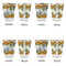 Sunflowers Glass Shot Glass - with gold rim - Set of 4 - APPROVAL