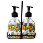 Sunflowers Glass Soap & Lotion Bottle Set (Personalized)