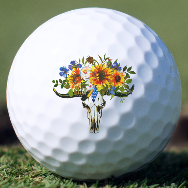 Custom Sunflowers Golf Balls - Titleist Pro V1 - Set of 3 (Personalized)
