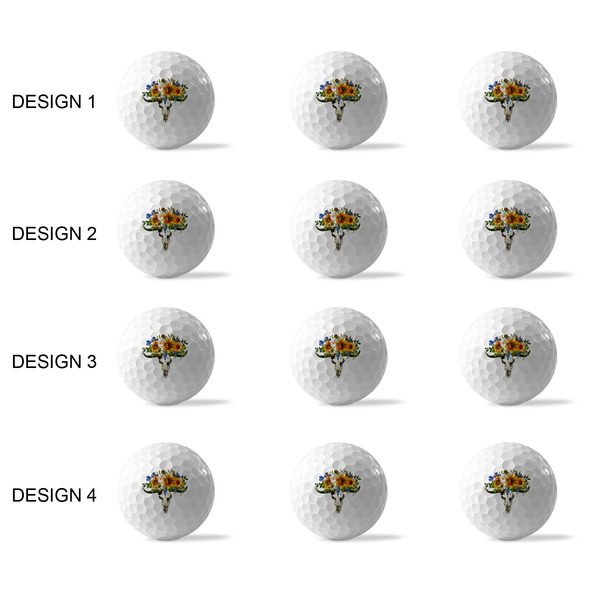Sunflowers Golf Balls - Generic - Set of 12 - APPROVAL