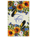 Sunflowers Golf Towel - Poly-Cotton Blend w/ Name and Initial