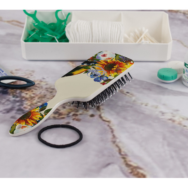 Sunflowers Hair Brush - In Bathroom