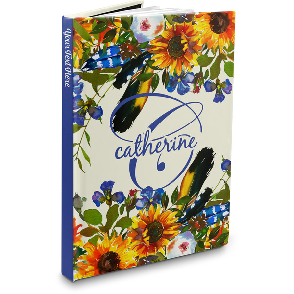 Custom Sunflowers Hardbound Journal - 5.75" x 8" (Personalized)