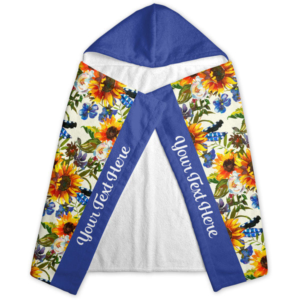 Sunflowers Hooded Towel - Folded