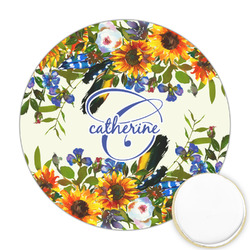 Sunflowers Printed Cookie Topper - Round (Personalized)