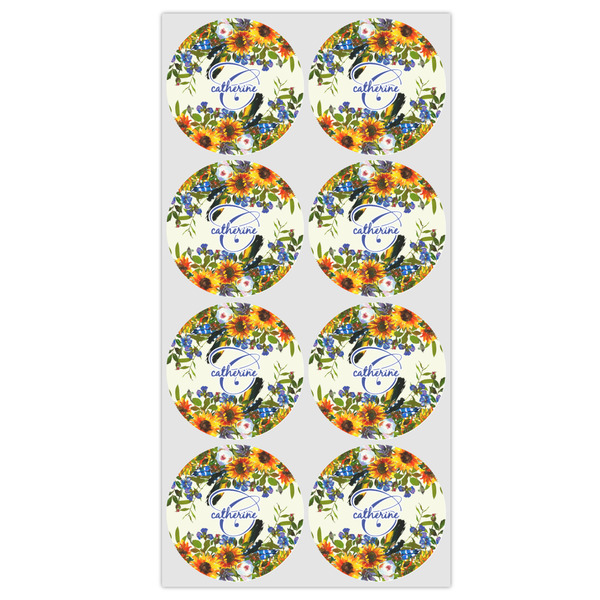 Sunflowers Icing Circle - Medium - Set of 8