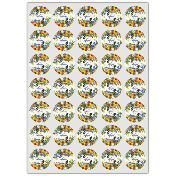 Sunflowers Icing Circle - XSmall - Set of 35
