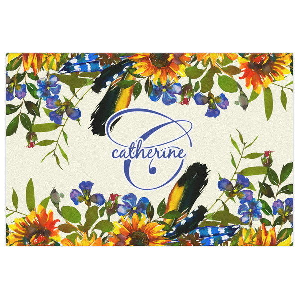 Sunflowers Indoor / Outdoor Rug - 2'x3' - Front Flat