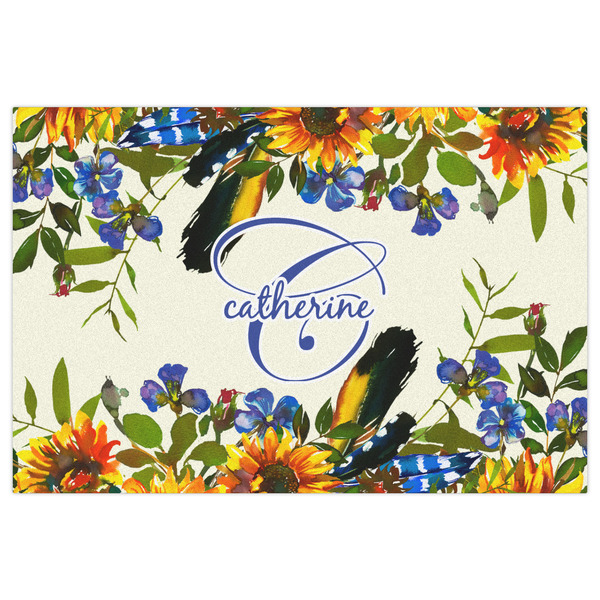 Sunflowers Indoor / Outdoor Rug - 4'x6' - Front Flat