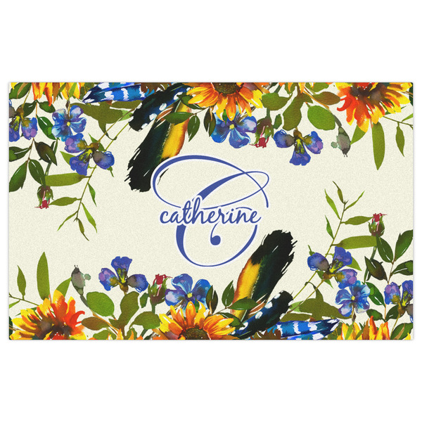 Sunflowers Indoor / Outdoor Rug - 5'x8' - Front Flat