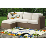 Sunflowers Indoor / Outdoor Rug - Custom Size w/ Name and Initial