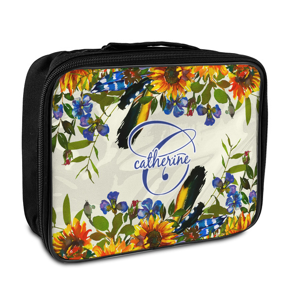 Custom Sunflowers Insulated Lunch Bag (Personalized)