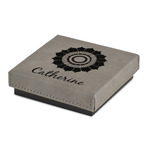 Sunflowers Jewelry Gift Box - Engraved Leather Lid (Personalized)