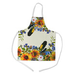 Sunflowers Kid's Apron w/ Name and Initial