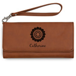 Sunflowers Ladies Leatherette Wallet - Laser Engraved (Personalized)