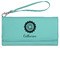 Sunflowers Ladies Wallet - Leather - Teal - Front View