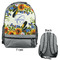 Sunflowers Large Backpack - Gray - Front & Back View