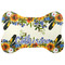 Sunflowers Bone Shaped Dog Food Mat (Large) (Personalized)