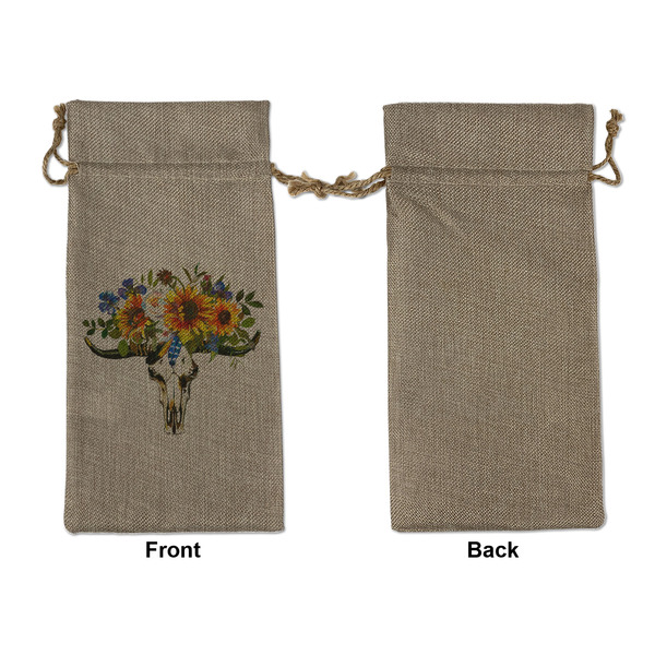 Sunflowers Large Burlap Gift Bags - Front Approval