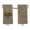 Sunflowers Large Burlap Gift Bags - Front & Back
