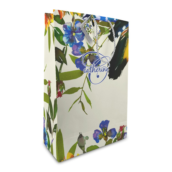 Custom Sunflowers Large Gift Bag (Personalized)