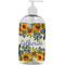 Sunflowers Plastic Soap / Lotion Dispenser (16 oz - Large - White) (Personalized)