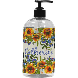 Sunflowers Plastic Soap / Lotion Dispenser (Personalized)