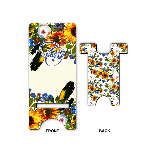 Sunflowers Large Phone Stand - Front & Back