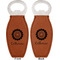 Sunflowers Leather Bar Bottle Opener - Front and Back