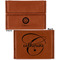 Sunflowers Leather Business Card Holder - Front Back