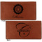 Sunflowers Leather Checkbook Holder Front and Back