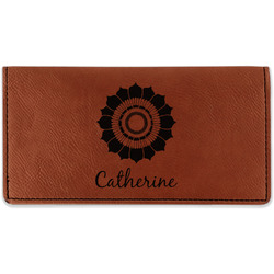 Sunflowers Leatherette Checkbook Holder (Personalized)